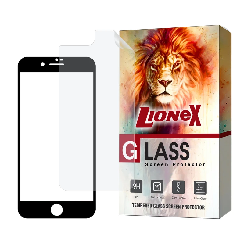 محافظ صفحه نمایش لایونکس مدل FUNABKLI مناسب برای گوشی موبایل اپل iPhone 8 Plus / 7 Plus به همراه محافظ پشت گوشی