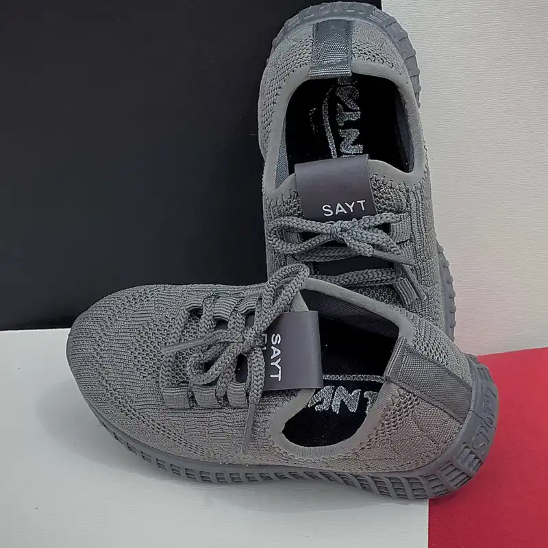 کفش راحتی بچگانه تن تاک مدل آرشام بندی 1400 رنگ طوسی