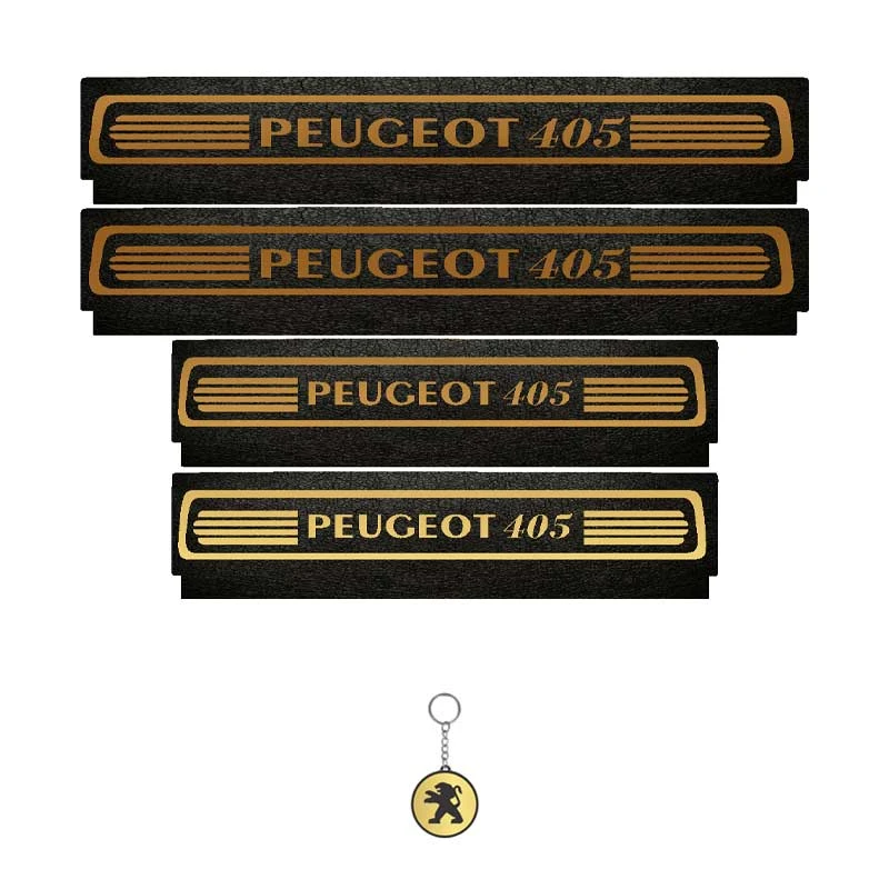 برچسب پارکابی خودرو لندمون کد LMm0068 MT مناسب برای پژو 405 مجموعه 4 عددی به همراه جا کلیدی