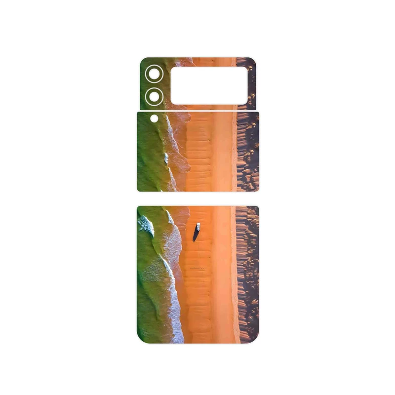برچسب پوششی ماهوت مدل Beach and Green Sea مناسب برای گوشی موبایل سامسونگ Galaxy Z Flip3 5G