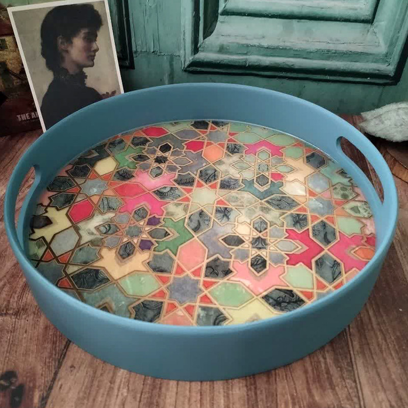 سینی دسته دار مدل ترنگ سایز 29*29 سانتی متر