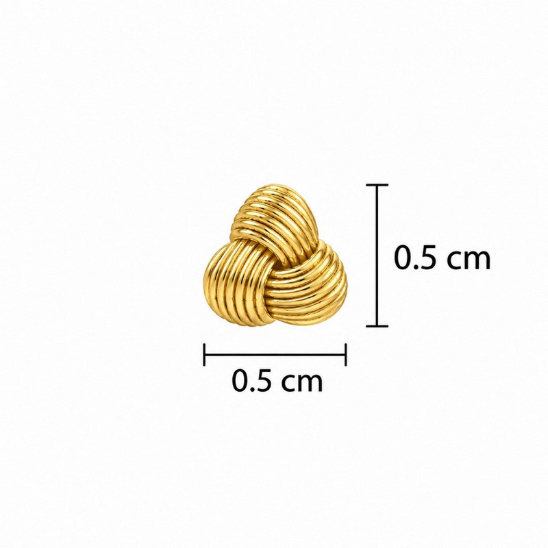 گوشواره میخی طلا 18 عیار زنانه کیا گالری مدل سپیدار کد EM432 - 3