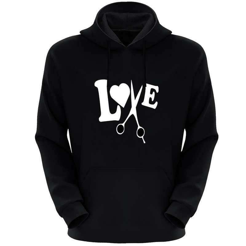 هودی زنانه مدل S85 LOVE رنگ مشکی