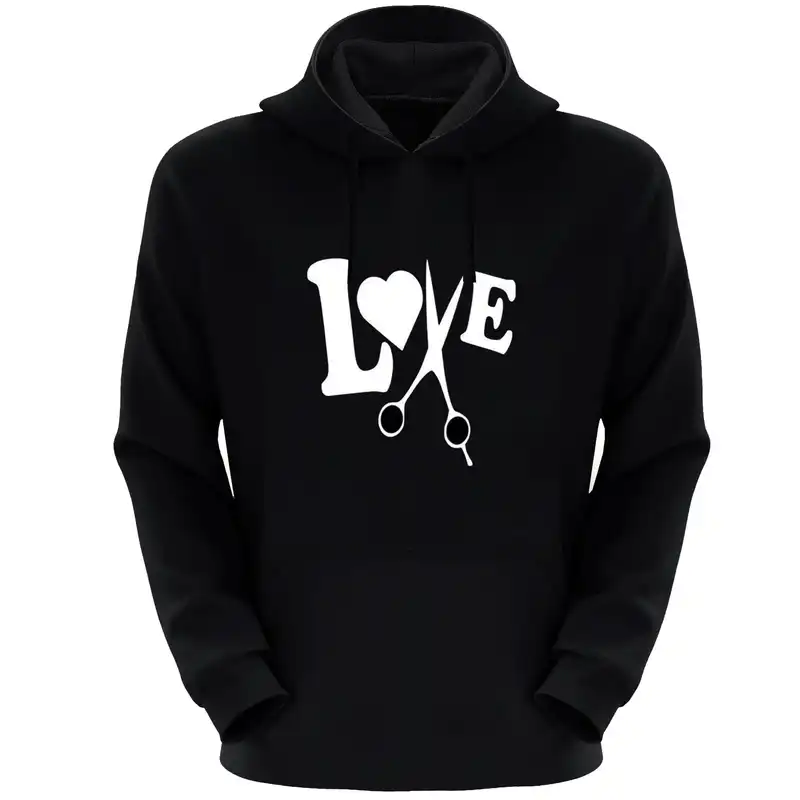 هودی زنانه مدل S85 LOVE رنگ مشکی