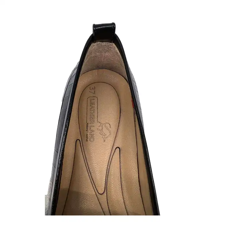 کفش روزمره زنانه سرزمین چرم کد  141725 رنگ مشکی