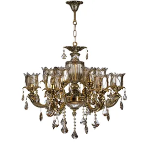   لوستر 12 شعله چشمه نور کد C3357/6+6-BO