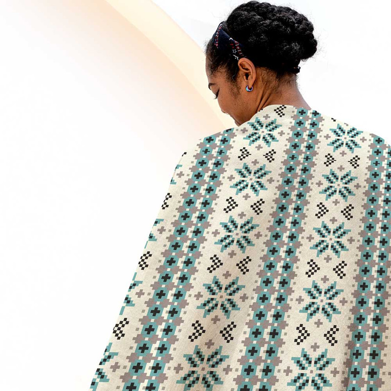 شال مبل مدل دانه های برف کد Q2SH1055 سایز 98x180 سانتی متر