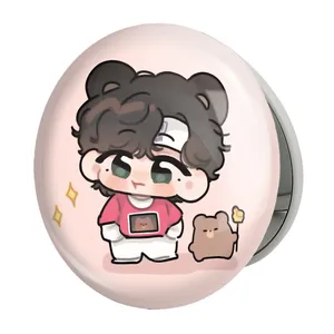 آینه جیبی خندالو طرح تهیونگ Taehyung تهیونگ و جونگ کوک مدل تاشو کد 18878 