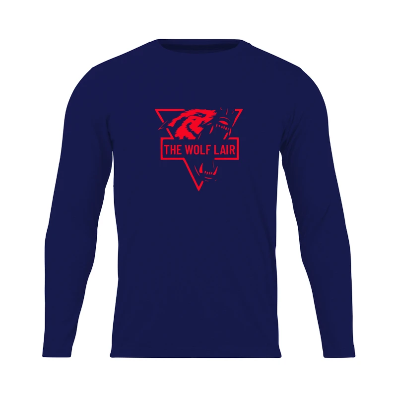 تی شرت آستین بلند مردانه مدل the wolf lair کد 0838