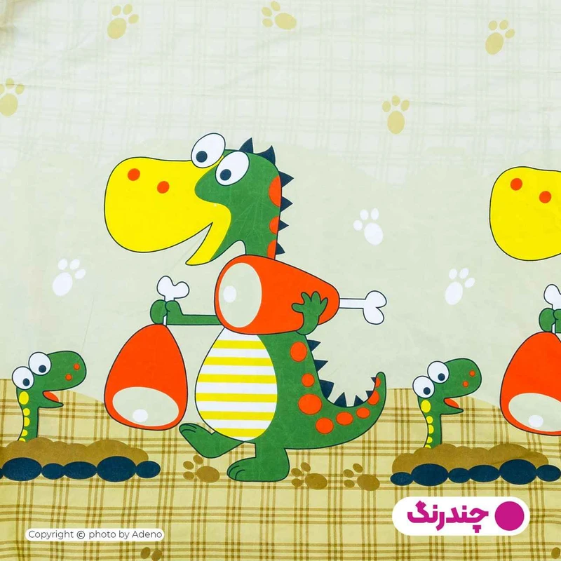 عکس شماره 2 : ملحفه آدنو مدل dinosaur کد mc01 یک نفره سایز 140x240 سانتی متر