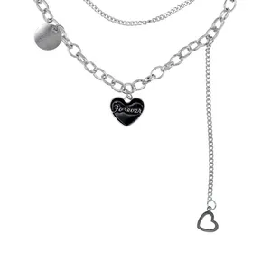 گردنبند زنانه برانت طرح دولاین قلب آویز
