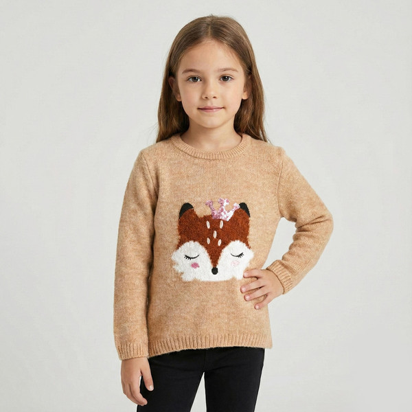 پلیور دخترانه ال سی وایکیکی مدل Dkk-lc03