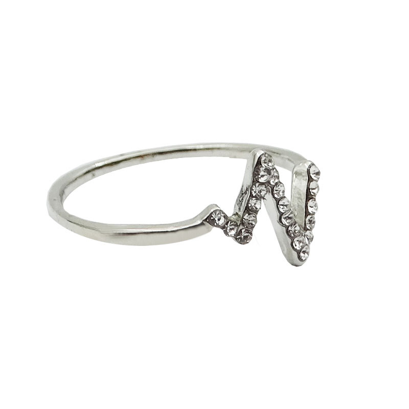 انگشتر دخترانه مدل ضربان قلب کد AD02