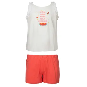 ست تاپ و شلوارک دخترانه مدل MMDS-AQ2917