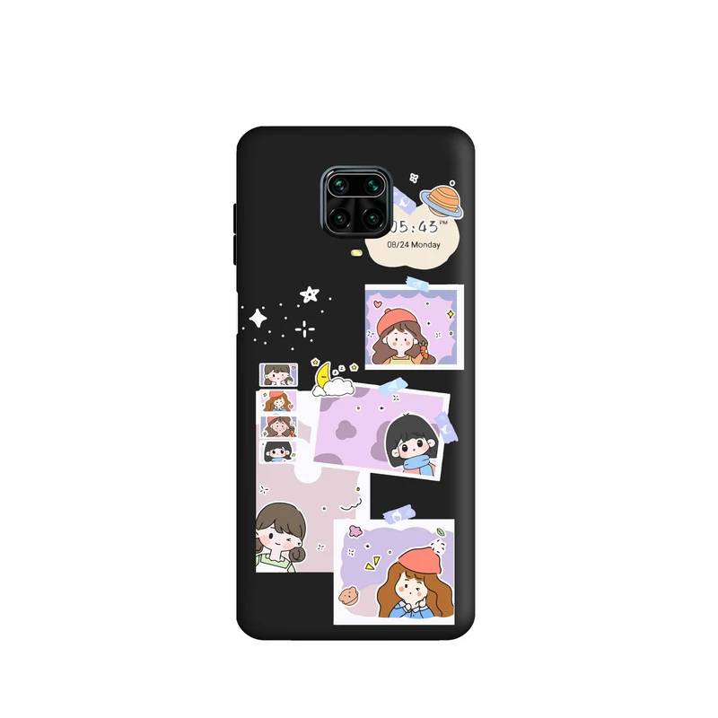 کاور قاب گارد طرح دخترانه کهکشانی کد a3541 مناسب برای گوشی موبایل شیائومی Redmi Note 9s / Redmi Note 9 Pro