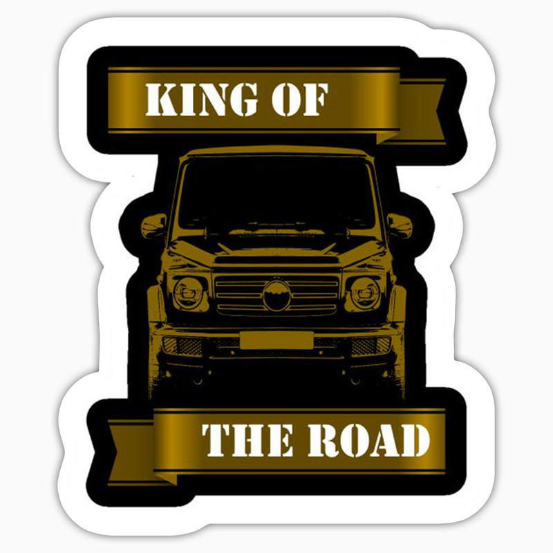استیکر لپ تاپ و موبایل بووم طرح ماشین مدل G Class King Of The Road کد LA48