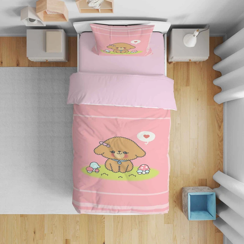 سرویس روتختی مدل سگ پشمالو 5356 تک نفره 5 تکه