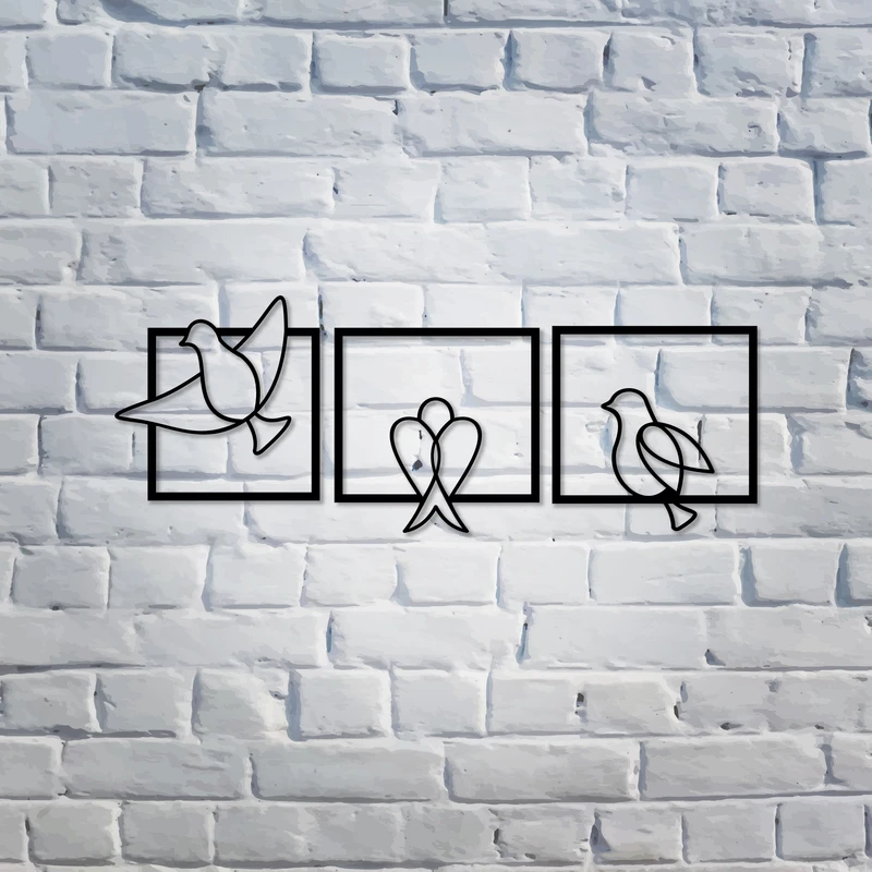 استیکر طرح پرنده کد B1 مجموعه 3 عددی