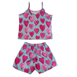 لباس خواب زنانه کد 085555 طرح قلبی