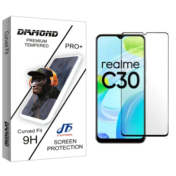 محافظ صفحه نمایش شیشه ای جی اف مدل Diamond مناسب برای گوشی موبایل ریلمی C30