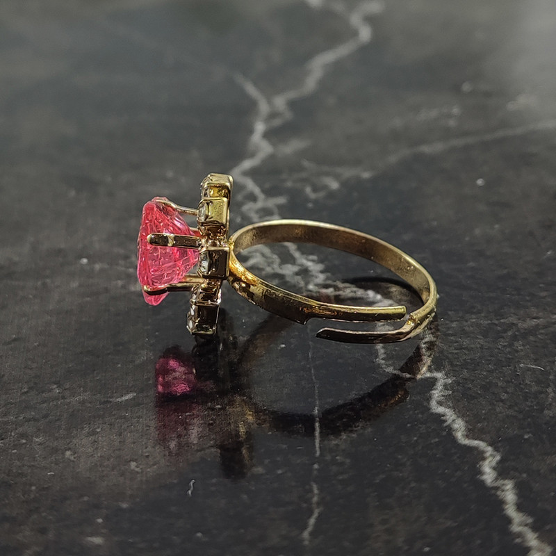 انگشتر دخترانه سلین کالا مدل کوارتز طرح گل کد 10