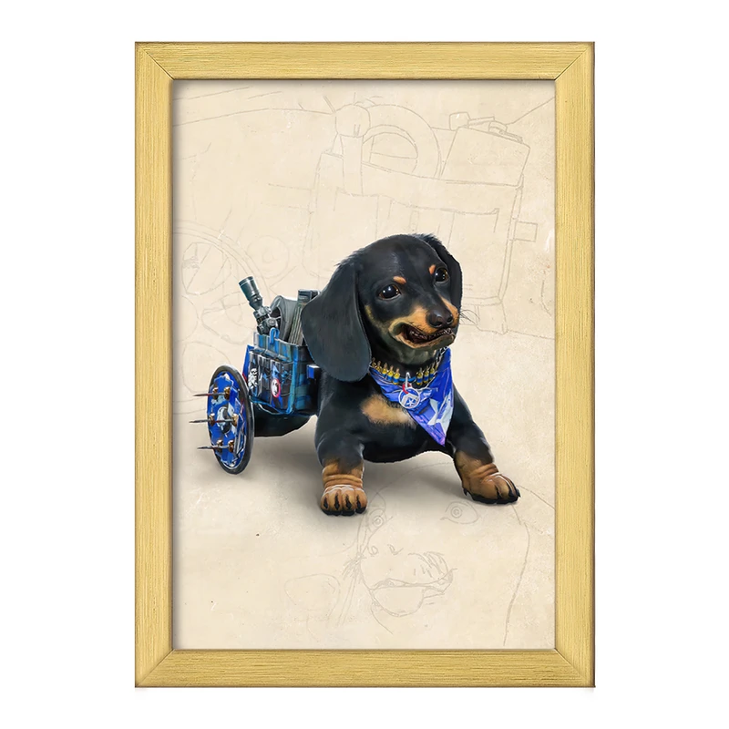 تابلو خندالو طرح سگ فار شیش فارکرای کد 30688