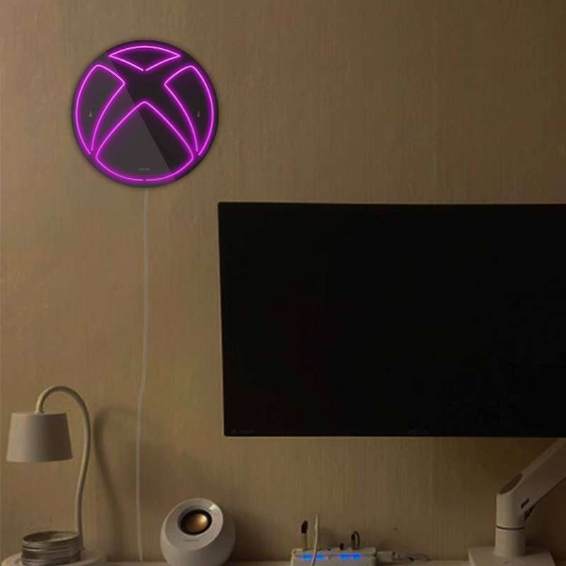 چراغ دیواری نئون دیزاین مدل Xbox-BL_PR