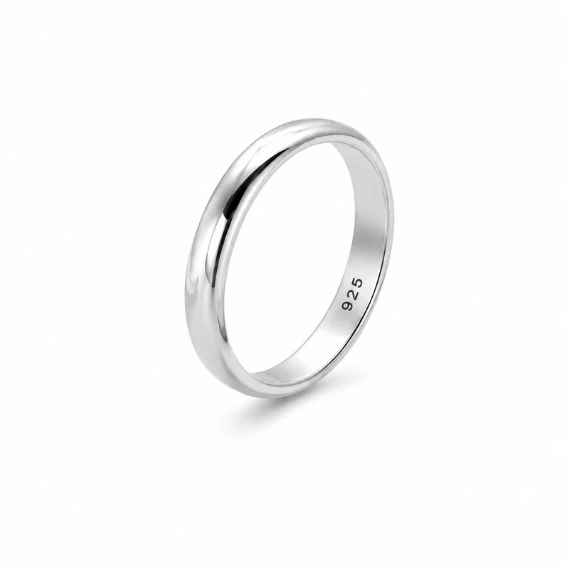 انگشتر نقره مردانه طرح رینگ ساده مدل RS-925-70