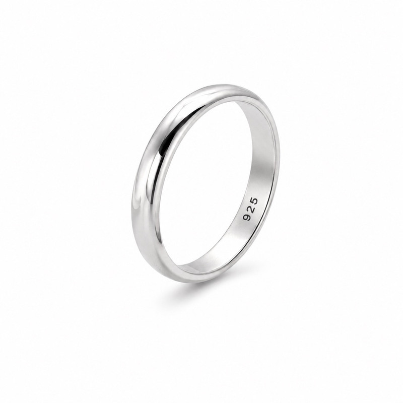 انگشتر نقره مردانه طرح رینگ ساده مدل RS-925-70