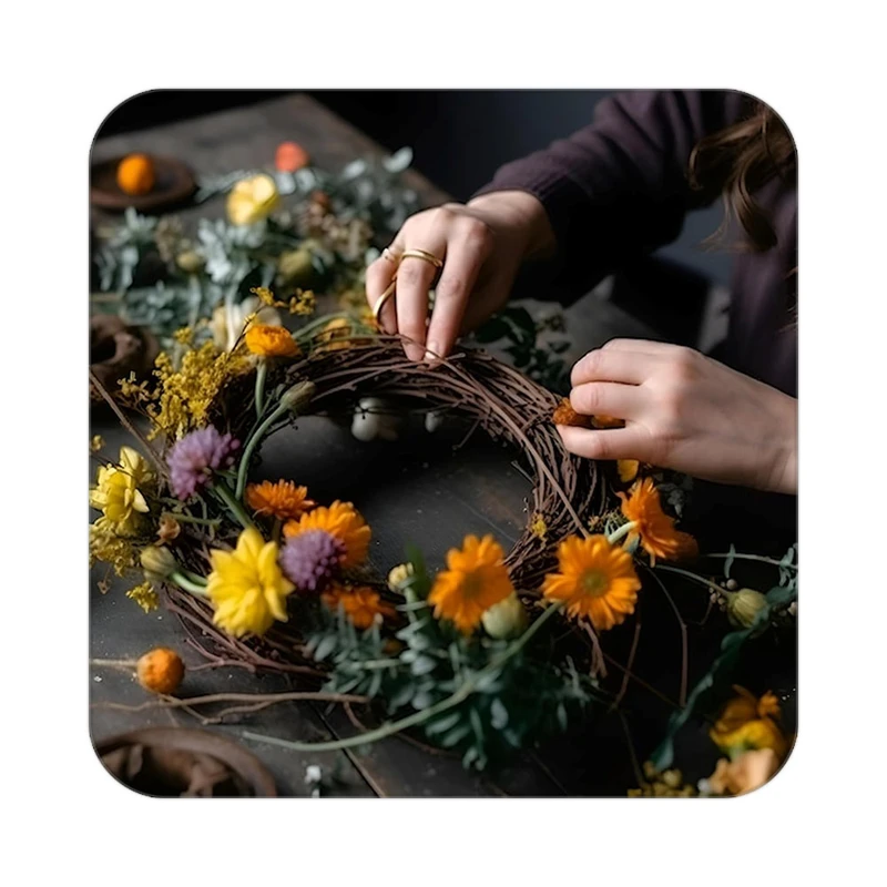 زیر لیوانی کاکتی طرح گل مدل mp17289