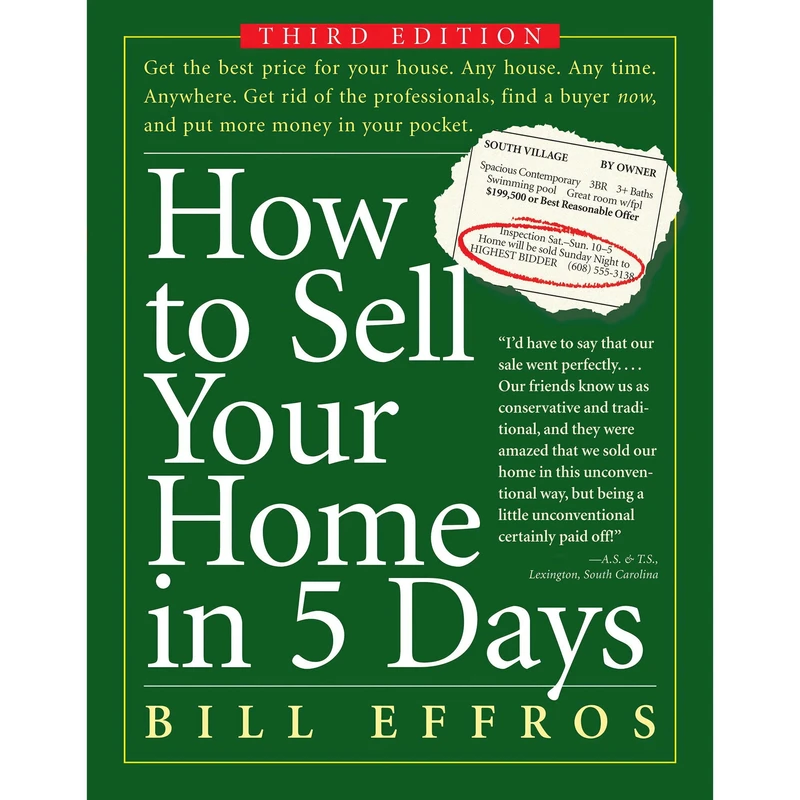 کتاب How to Sell Your Home in Five Days اثر William G. Effros انتشارات Workman Publishing Co Inc