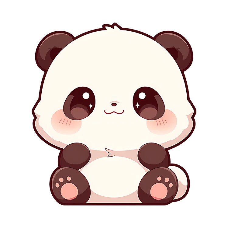 استیکر پارچه و لباس پاد آفرین مدل کارتونی طرح پاندا کیوت بامزه کد S5665
