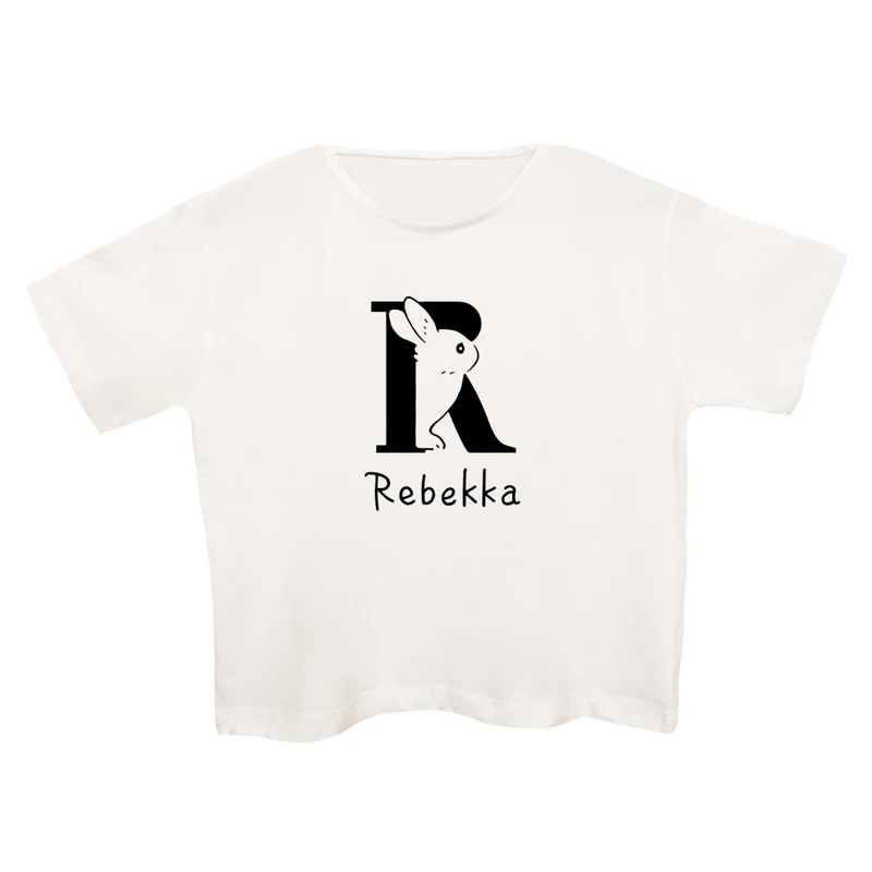 کراپ‌تی شرت آستین کوتاه زنانه مدل خرگوش‌ کد 11