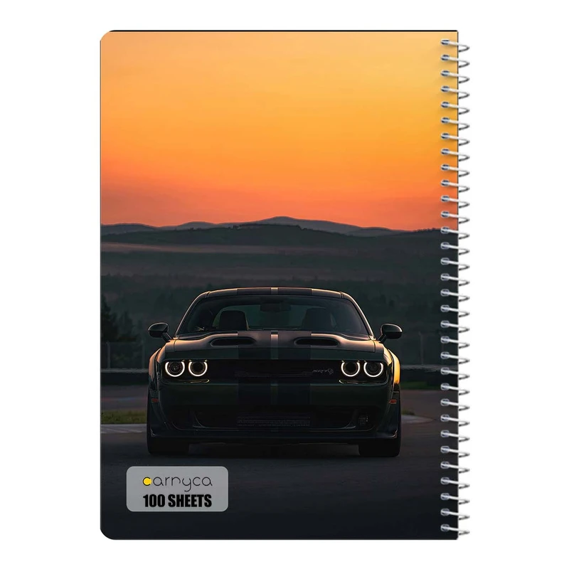 دفتر مشق 100 برگ سیمی کارنیکا طرح دوج چلنجر Dodge Challenger کد 67346
