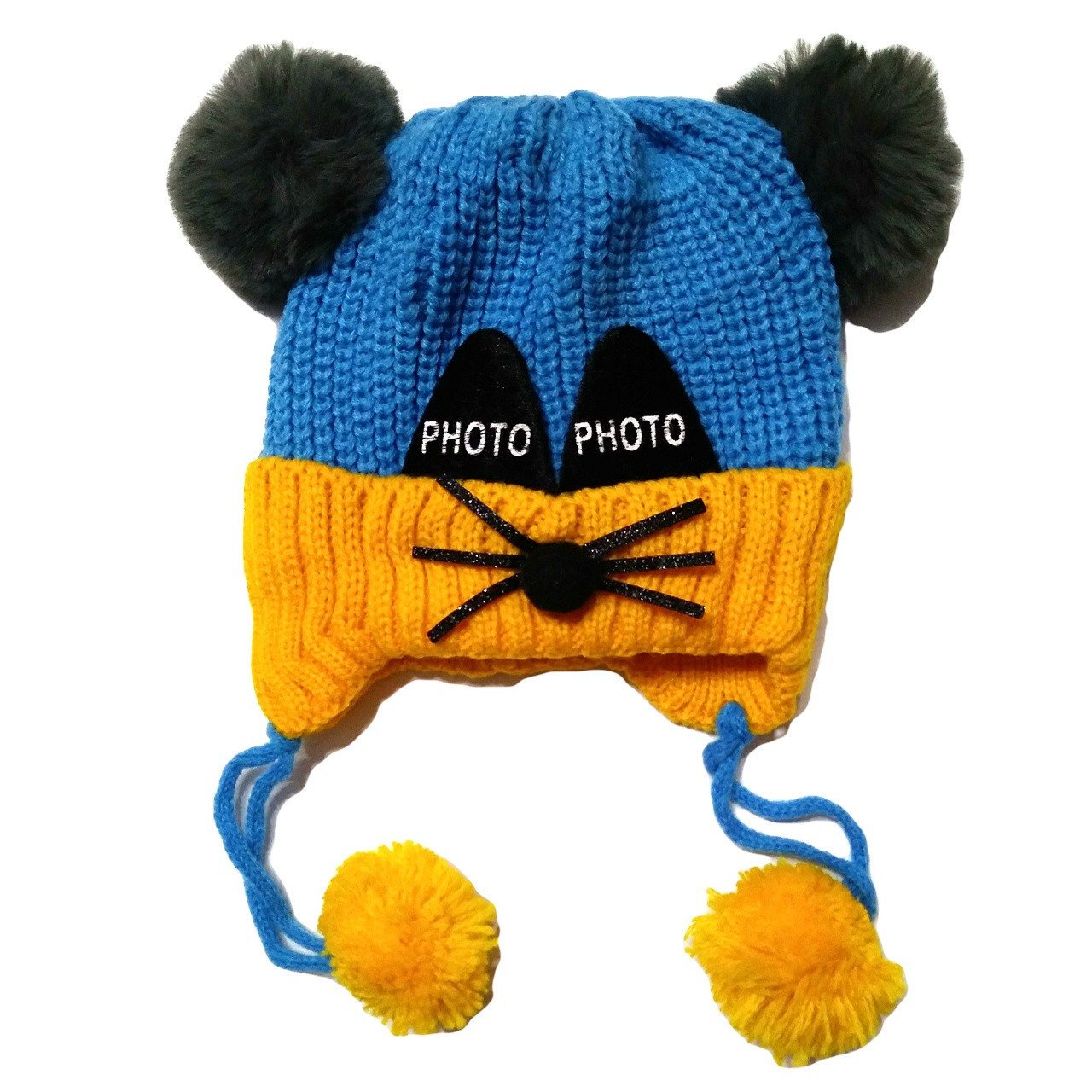 کلاه بافتنی نوزادی طرح Photo کد M413