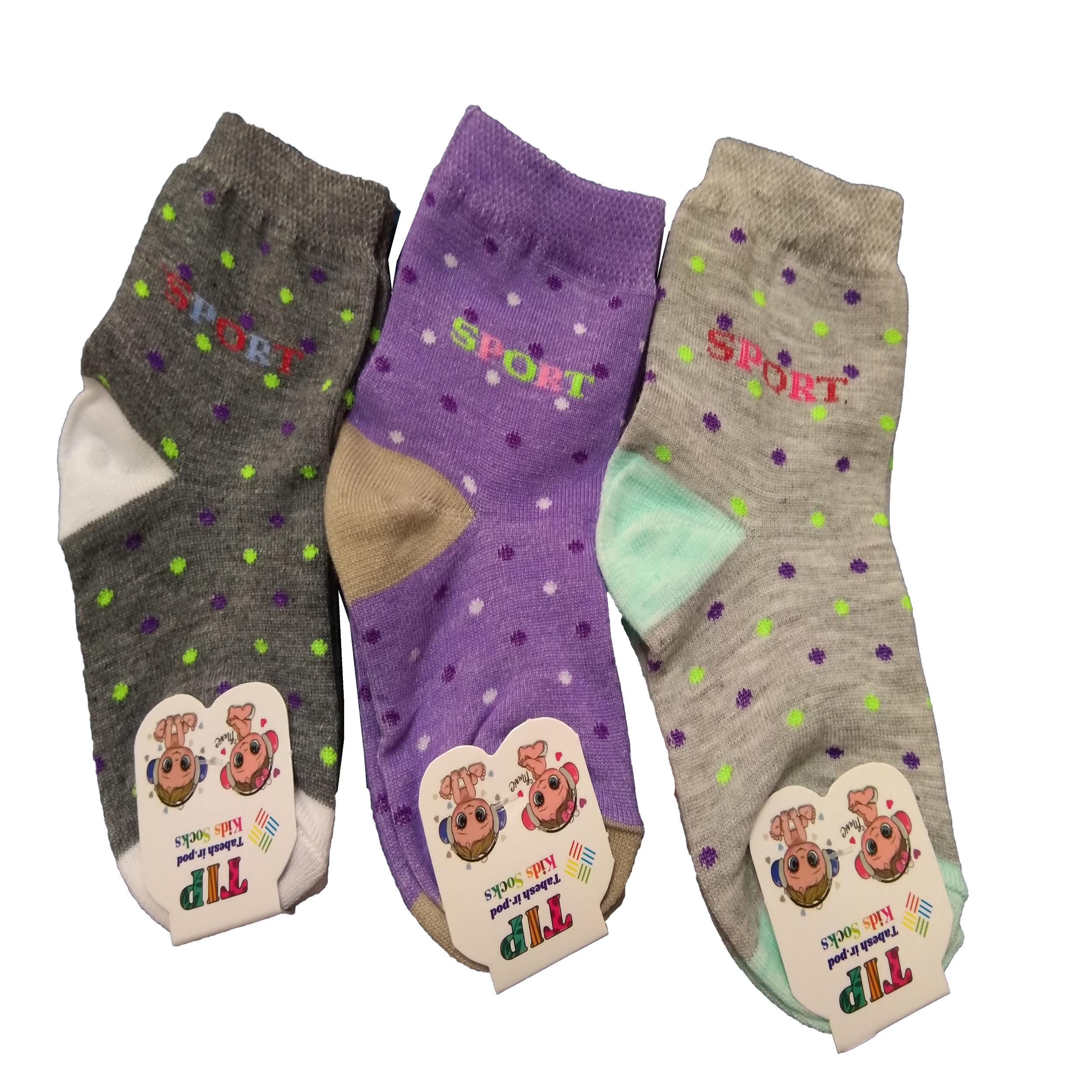 جوراب دخترانه تابش ایران پود کد 0033 مجموعه 3 عددی