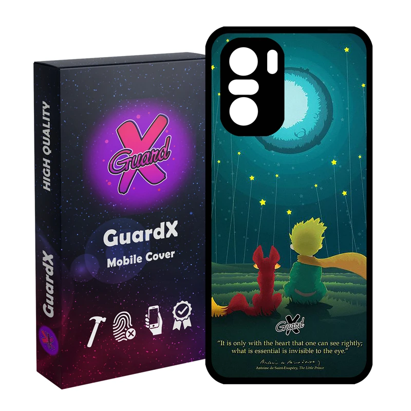 کاور گارد ایکس طرح Little Prince مدل Glass100053 مناسب برای گوشی موبایل شیائومی Poco F3/MI 11X/MI 11X Pro/Redmi K40/K40 Pro