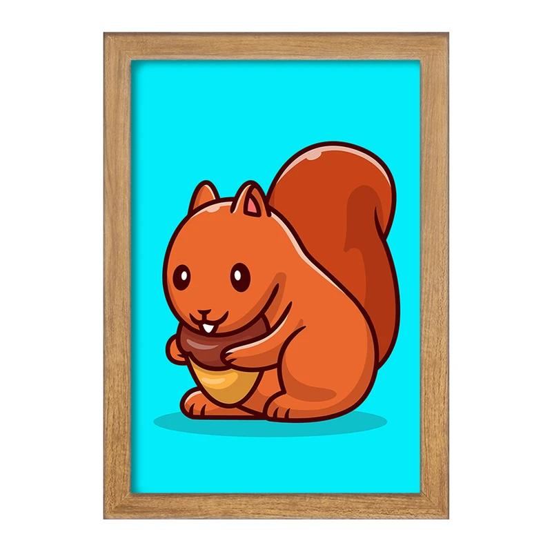 تابلو خندالو مدل حیوانات بامزه سنجاب کد 29736