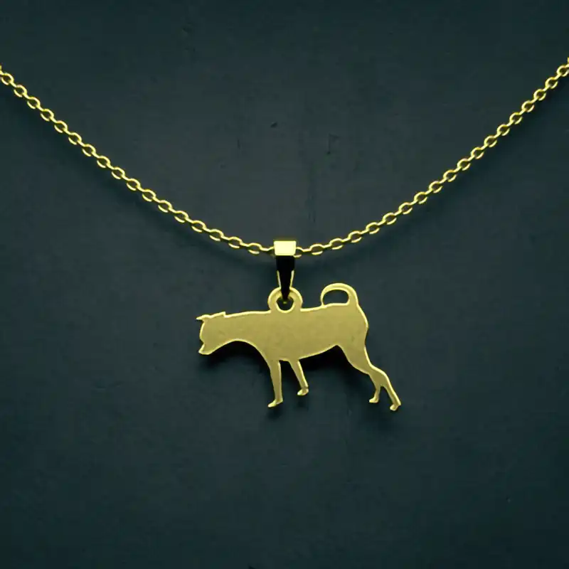 گردنبند طلا 18 عیار زنانه مدوپد مدل سگ کد J2-1-1086