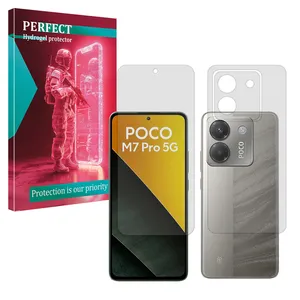 Perfect Tough model transparent screen protector suitable for Xiaomi Poco M7 Pro 5G mobile phone along with the back protector