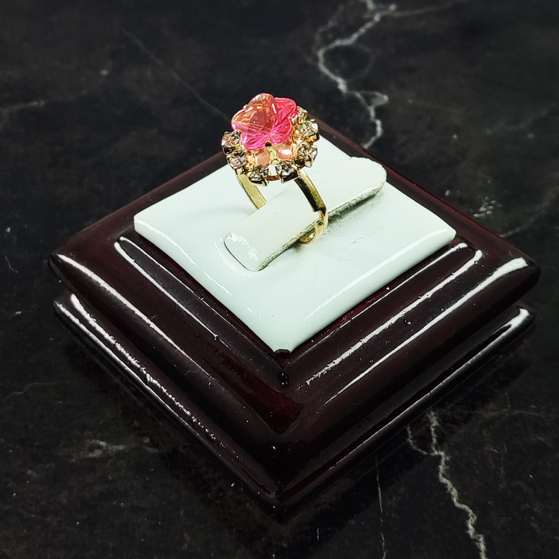 انگشتر دخترانه سلین کالا مدل کوارتز طرح گل کد 10