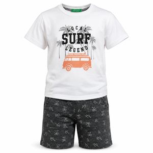 ست تی‌شرت آستین کوتاه و شلوارک راحتی پسرانه مدل Surf کد ۳۵۰