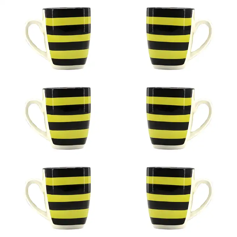 ست 7 تکه پارچ و لیوان سرامیکی مدل زنبوری