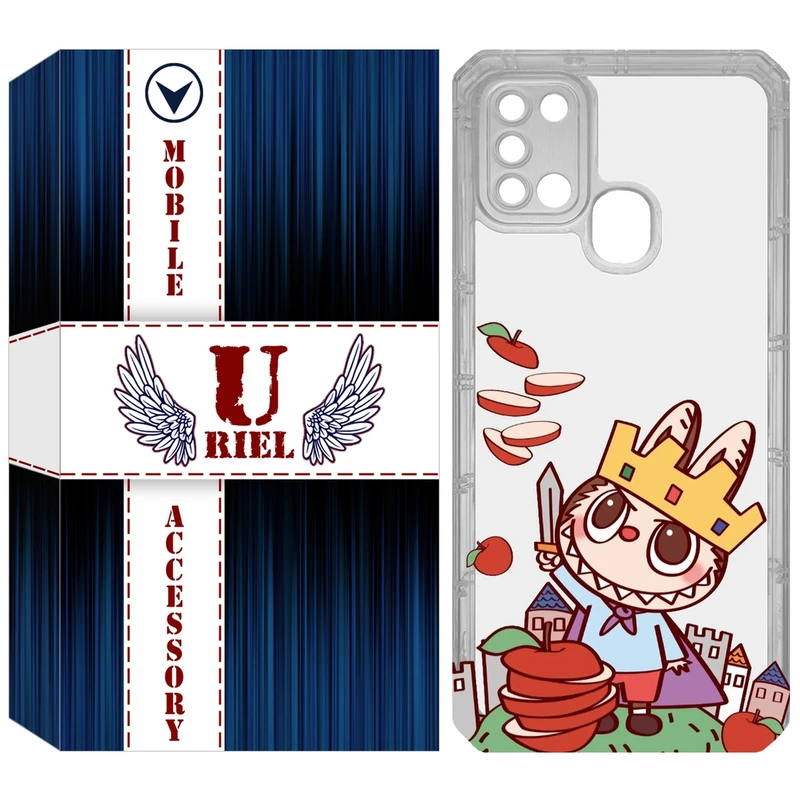 کاور یوریل قاب مدل Clear کد 115 طرح لبوبو Labubu مناسب برای گوشی موبایل سامسونگ Galaxy A21S