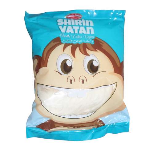 پشمک الیافی وانیل شیرین وطن - 70 گرم بسته 6 عددی