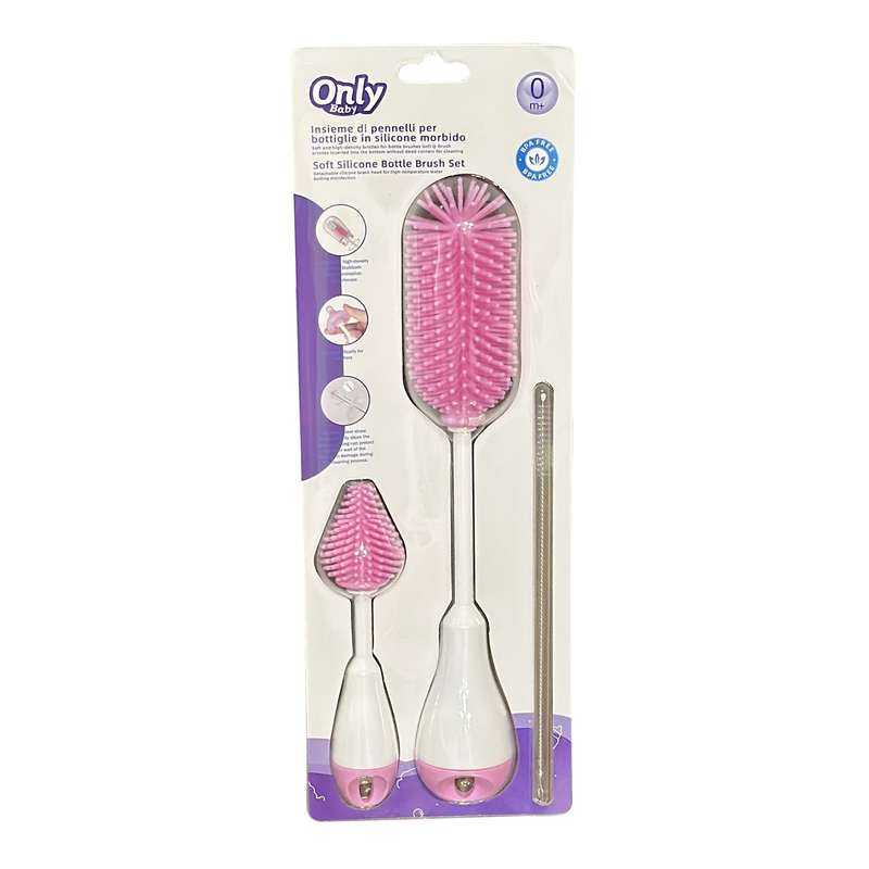 برس شیشه شوی  انلی بیبی مدل سیلیکونی بسته 3 عددی