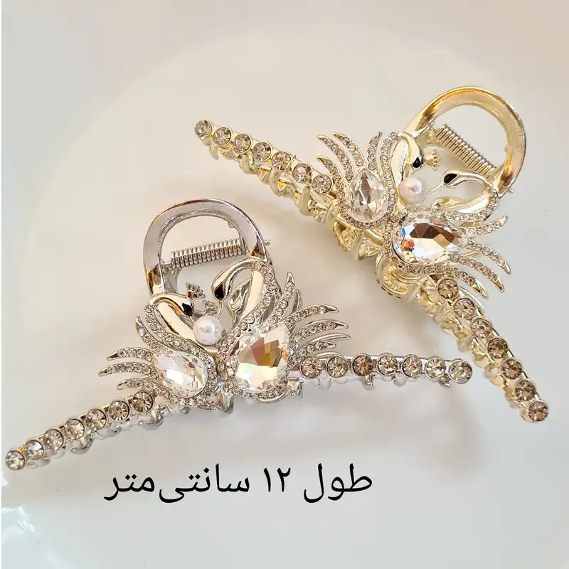 کلیپس مو زنانه مدل دو قو کد brg 5905