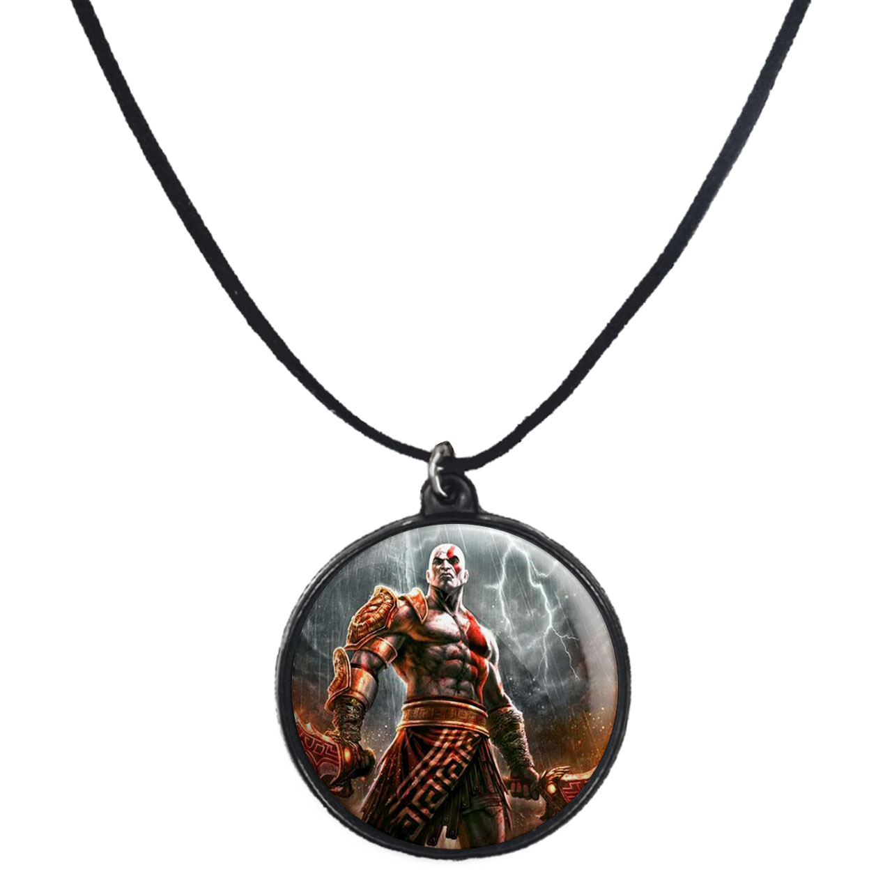 گردنبند پرمانه طرح خدای جنگ کد pmb.1708 مدل دو طرفه