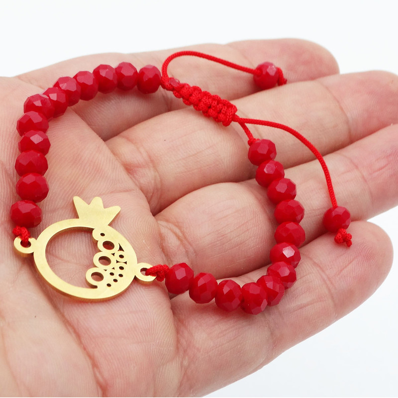 دستبند دخترانه مدل انار یلدا کد D 04 دستبند دخترانه مدل انار یلدا کد D 04