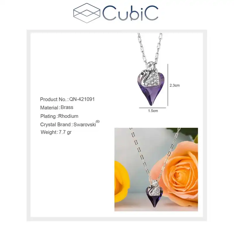 گردنبند زنانه کوبیک مدل QN-421091